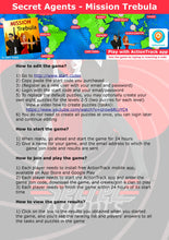 Load image into Gallery viewer, Secret Agents - Mission Trebula (virtual meeting and meeting game)