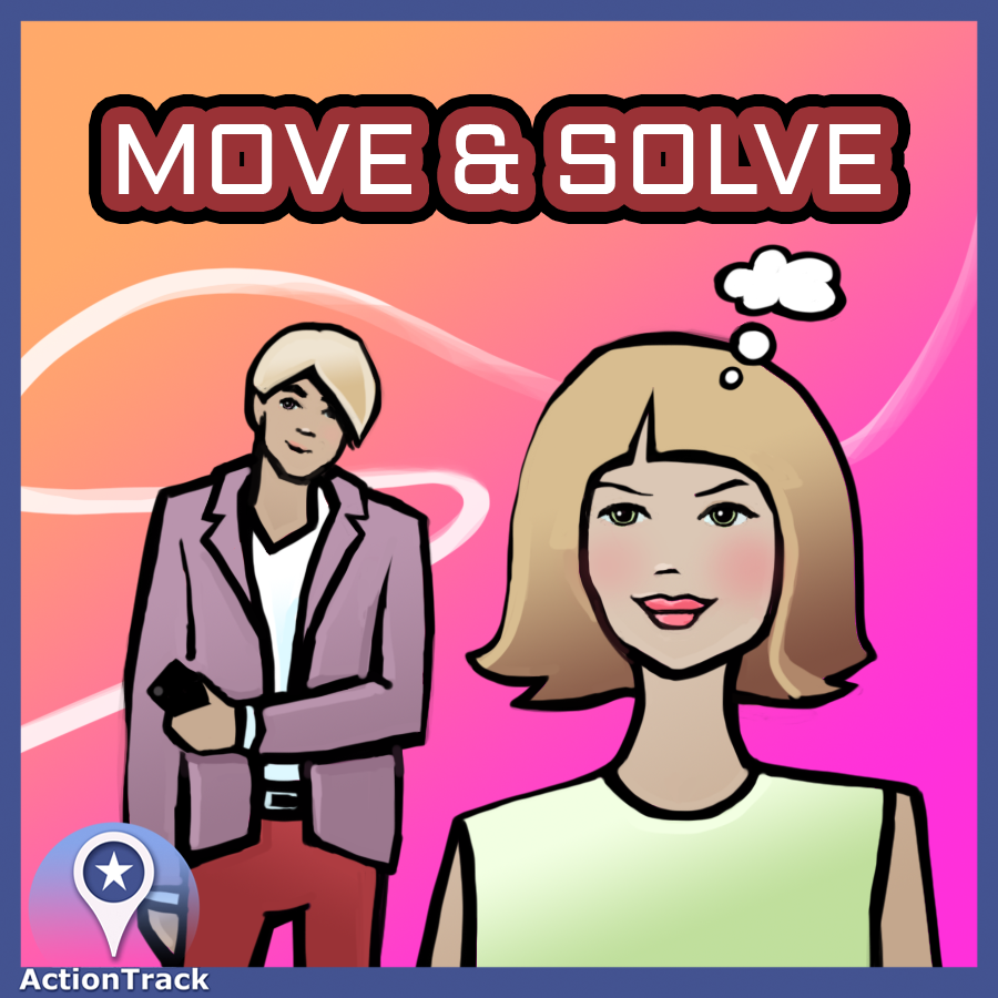 Move & Solve for meetings (GPS game, play anywhere)